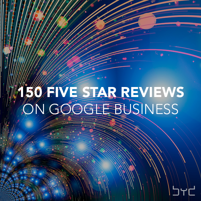 150 five-star reviews on Google Business